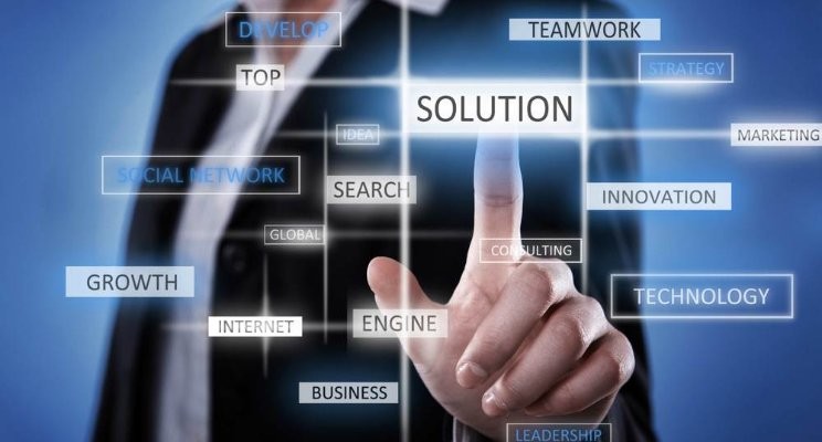 Business solution touchscreen interface